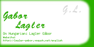 gabor lagler business card
